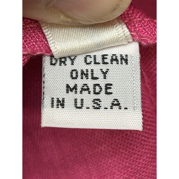 Vendeuse Linen V Neck Tunic Large Pink Embroidered Beaded Summer Cruise Resort - Picture 8 of 9